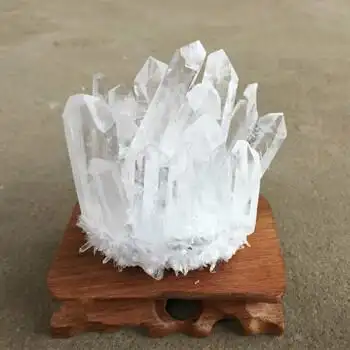 新年礼物牧思白水晶簇原石摆件天然消磁白水晶客厅办公室新家装饰摆件