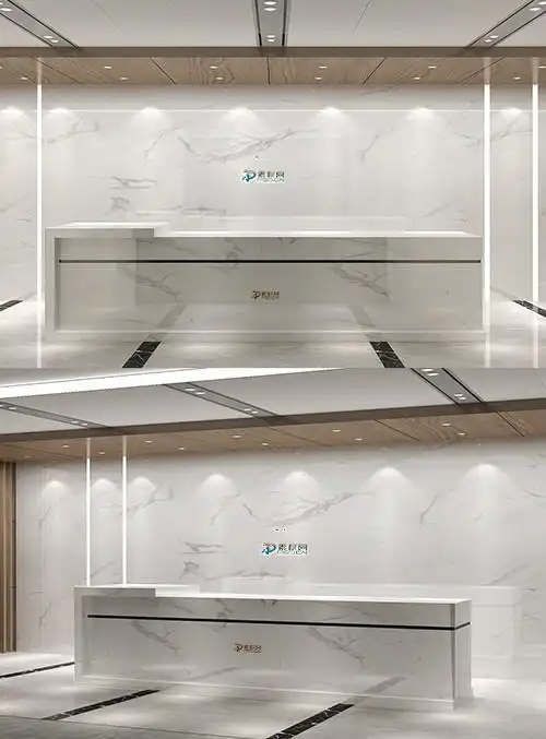 极简公司前台背景墙