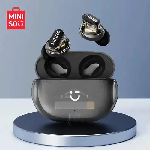 2023入耳式高端女生miniso名创优品蓝牙耳机无线迷你降噪运动新款