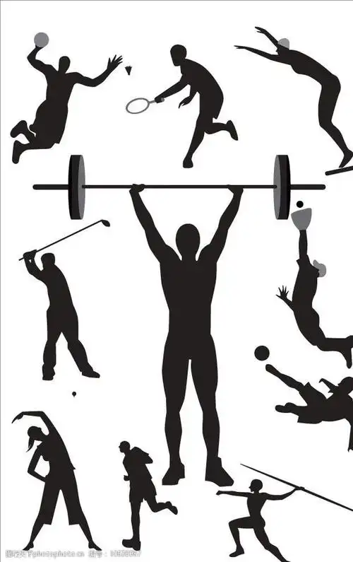 运动员剪影图片