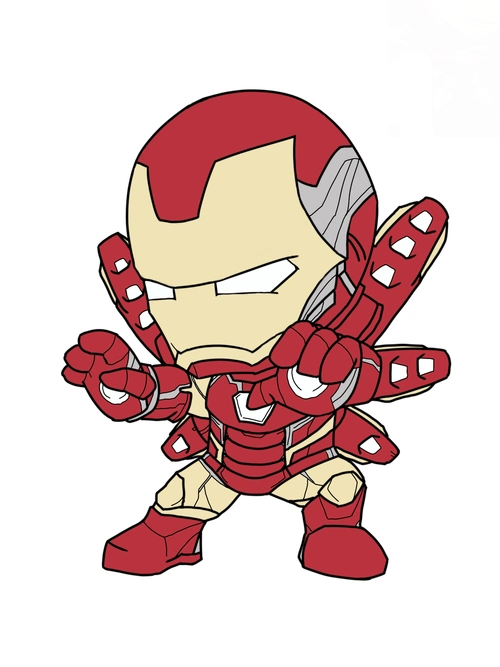 如何绘画钢铁侠教程步骤绘画钢铁侠马克42简笔画