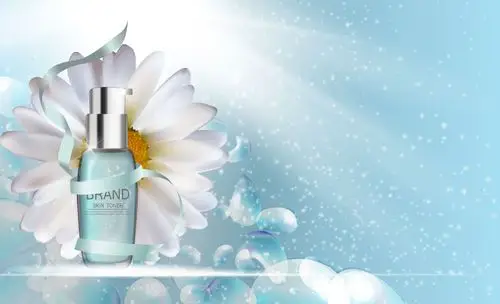 矢量化妆品图片-创意矢量一套护肤品的广告设计素材-高清图片-摄影