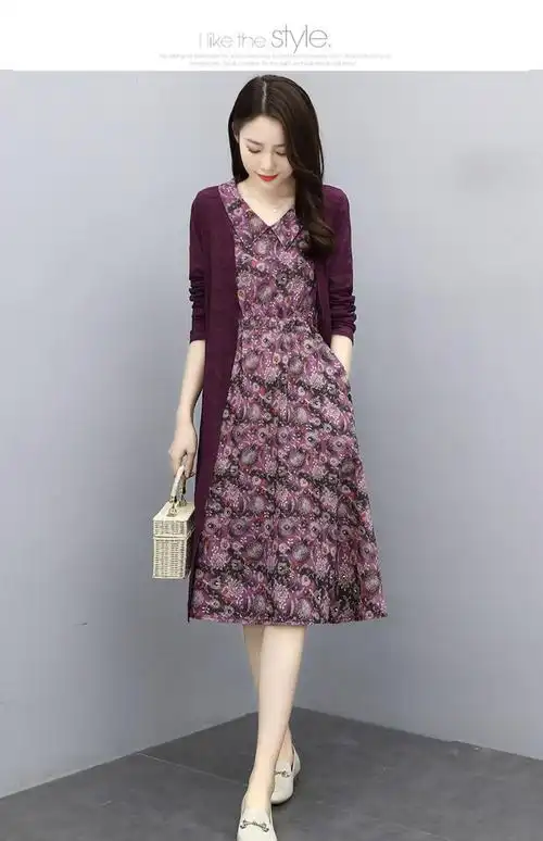 轻熟风碎花棉麻连衣裙2021春季新款收腰显瘦气质中长款亚麻裙子女装