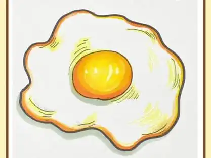 荷包蛋简笔画教程,快来一起画美味的煎蛋吧#简笔画 #画画 #儿童简笔画