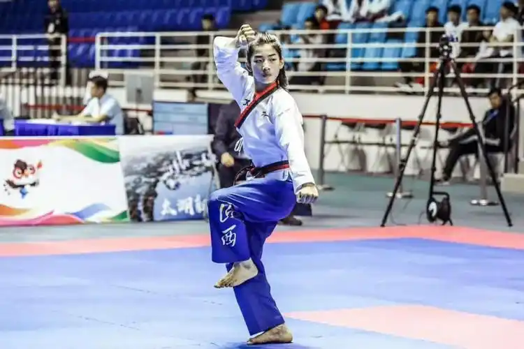 林秋楠品势视频二青会跆拳道资格赛