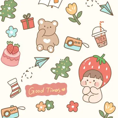 卡通可爱小元素叠猫猫