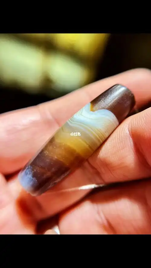 千年蓝沁缠丝玛瑙微距细节