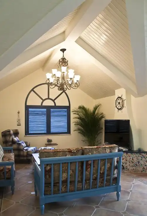 地中海风格二居室100平米9万-海上国际城装修案例-天津房天下家居装修