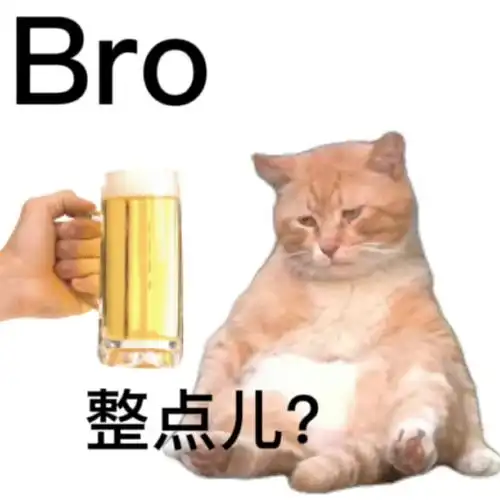 bro整点儿喝酒表情包bro点儿表情