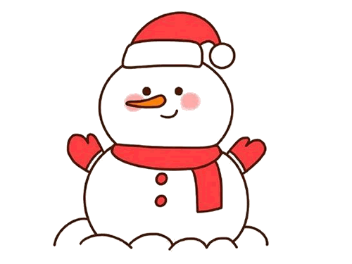 雪人简笔画绘画