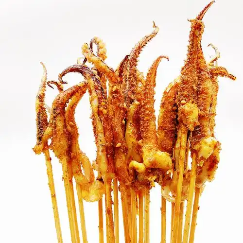 鱿鱼须串冷冻新鲜铁板串烧烧烤小肉串油炸1200串鸭肉