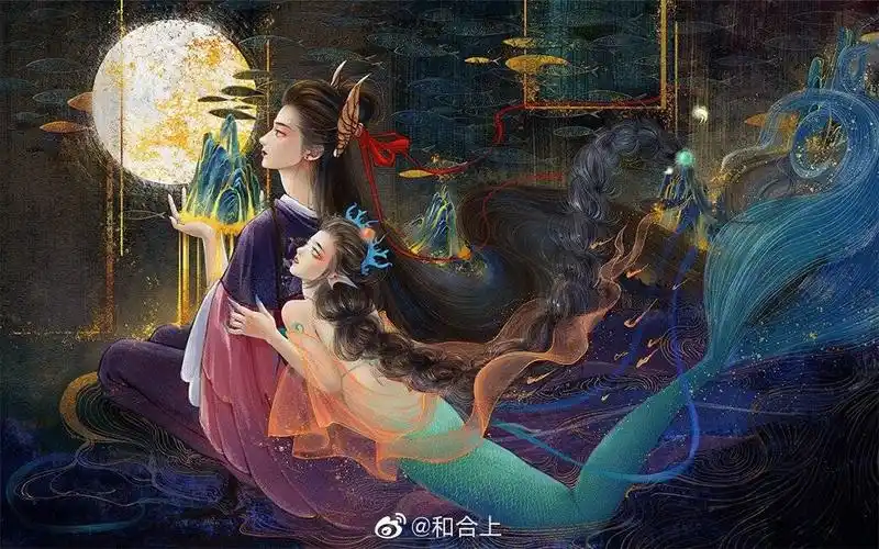 古风水彩人物插画,作者:和合上 - 堆糖,美图壁纸兴趣社区
