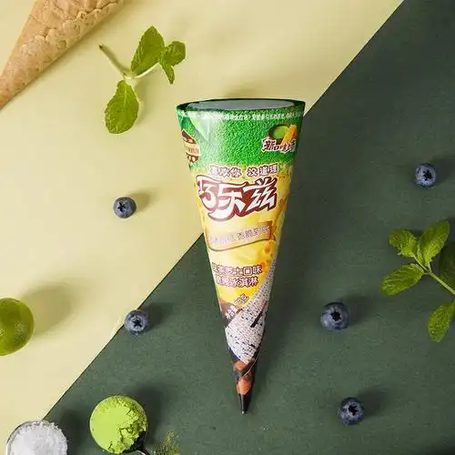 伊利 巧乐兹抹茶芝士口味脆皮甜筒冰淇淋冰激凌冷饮 73g*6/盒 *2件