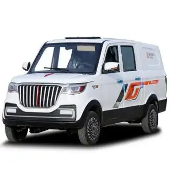 康捷达双排全封闭皮卡箱货车低速四轮电动新能源汽车油电两用锂电