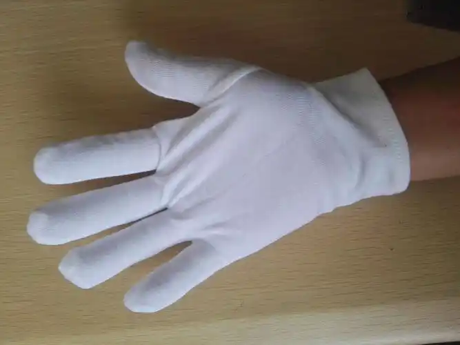 加厚28克棉毛手套 纯棉白手套 白色作业手套 劳保白手套