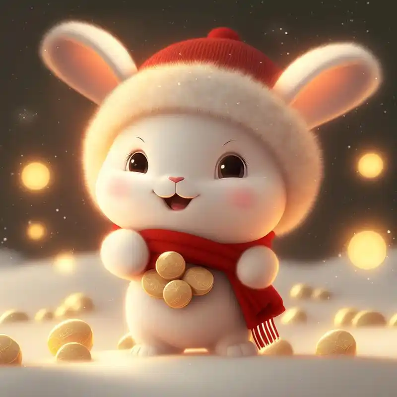 新年新头像 喜气洋洋过大年06 原创招财兔兔头像再来一波 新年新