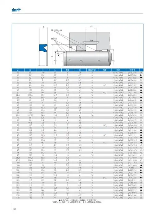 液压油封t20规格1
