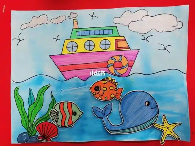 儿童画大海 儿童画大海的图片大全