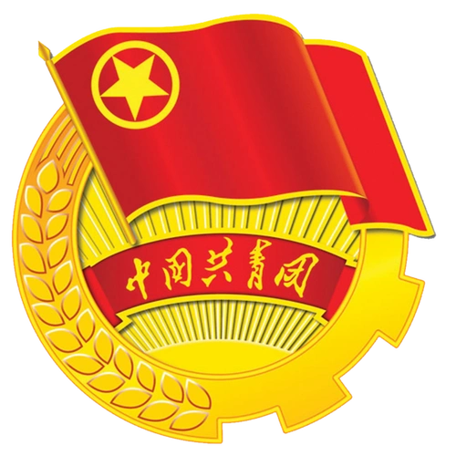 请把团徽背景做成透明图.