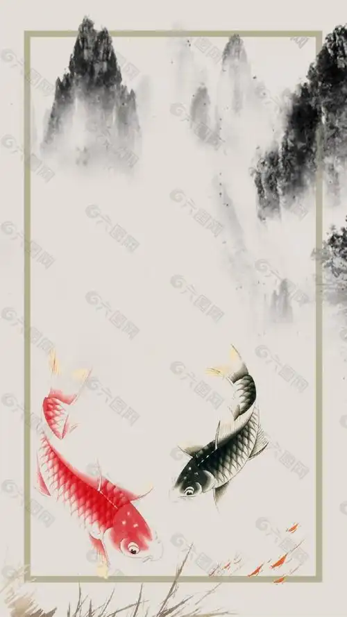 时尚中国风水墨psd背景素材