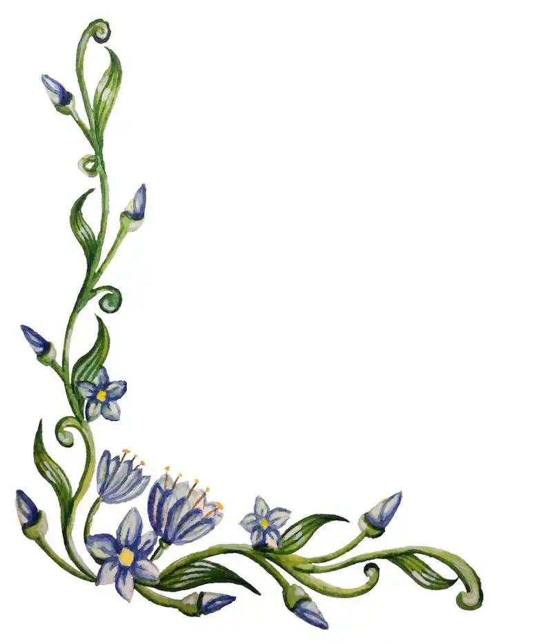 角花图案,用水彩花角模式