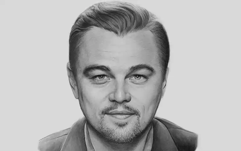 这个人都认识吧?微笑的小李子头像素描过程【莱昂纳多】