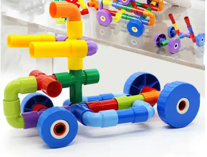 儿童益智玩具 管道拼搭积木 百变拼插积木