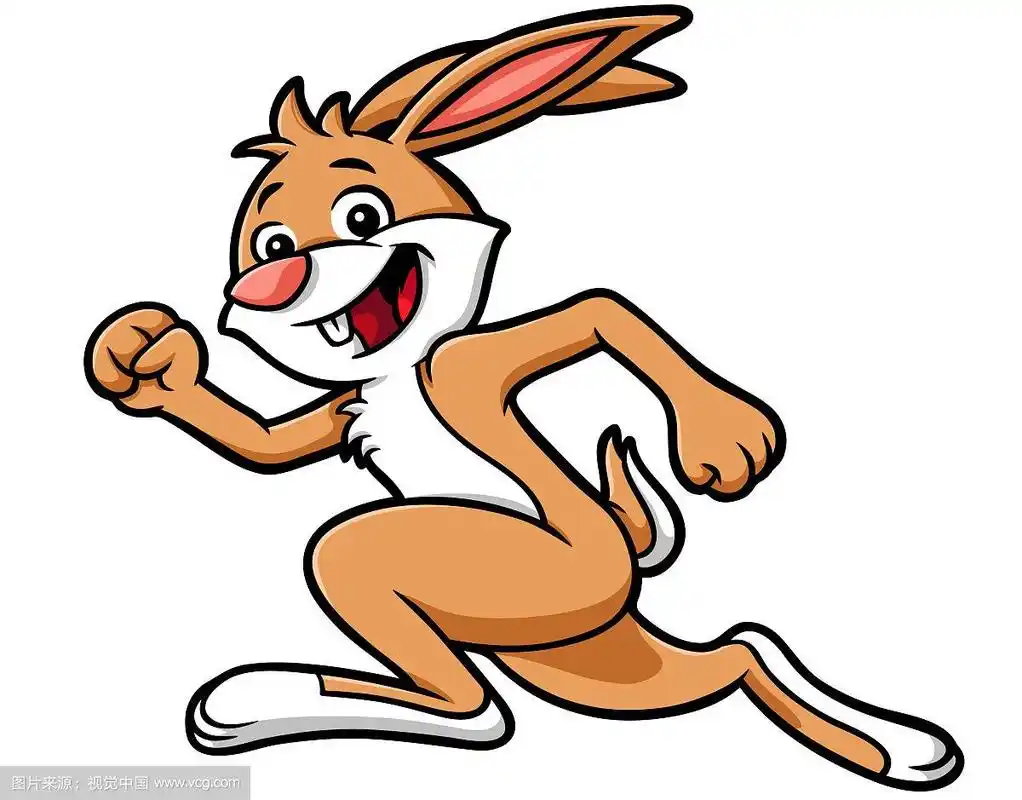 卡通兔子跑