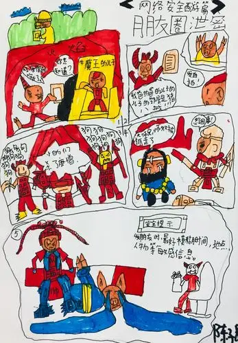 29周六下午班·东校区·白石大师班作品·手绘安全教育漫画
