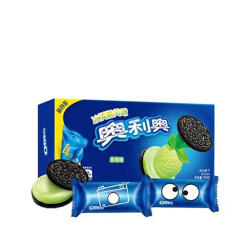亿滋奥利奥饼干冰淇淋夹心抹茶味194g独立小包装网红口味休闲零食