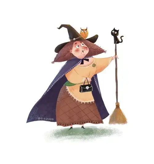 一组可爱的巫婆