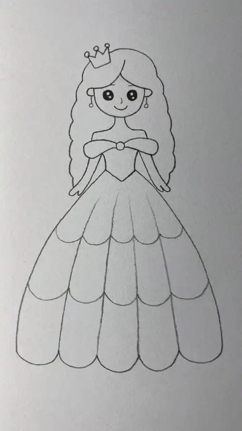 教你画长裙公主