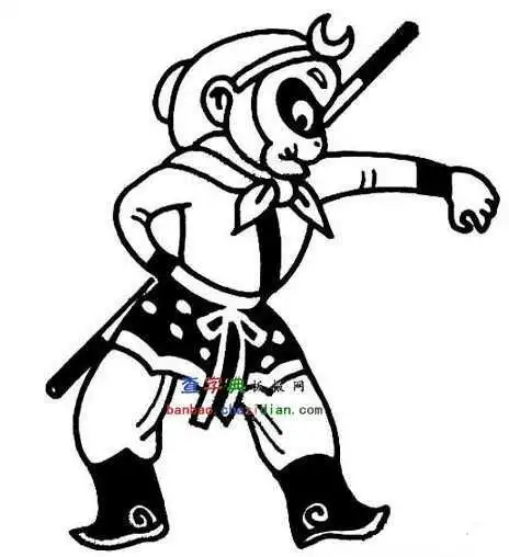 皮影戏简笔画_孙悟空_第1页