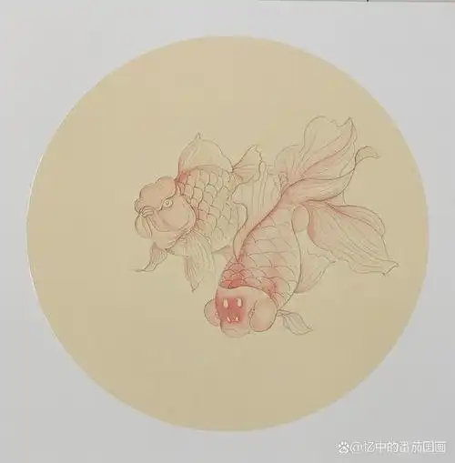 工笔画小金鱼设色步骤