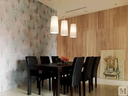简约餐厅背景墙装修效果图