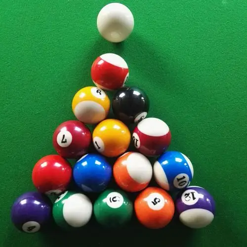 批发零售国际标准尺寸57mm美式黑八台球子花式台球