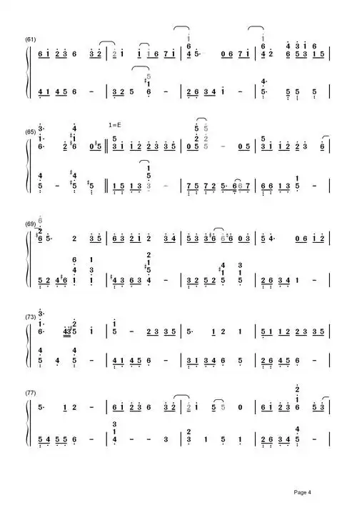 浮生未歇简谱 双笙 浮生未歇此情如初爱到荼蘼烟消云散4