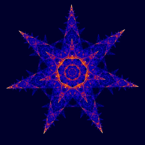 恶魔的指纹---49幅由算法生成的邪恶七芒星图像