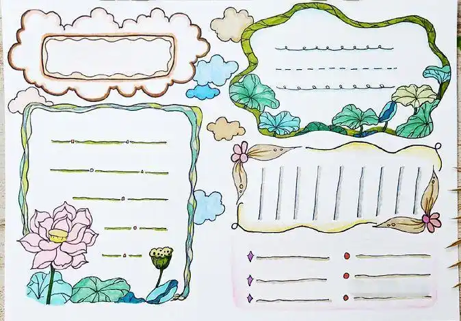 小清新万能手抄报更新啦你的花卉小报都能用得上