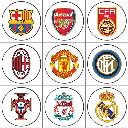 皇马曼联巴萨ac米兰车贴阿森纳汽车欧冠足球队徽俱乐部贴纸电动车