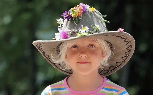 壁纸 可爱女孩的帽子夏天 1920x1200 hd 高清壁纸, 图片, 照片
