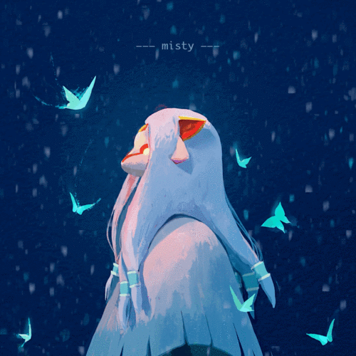 至 还有极光在永夜中舞蹈 暖风拥抱冬日雪花 化作天边流云,与白鸟为伴