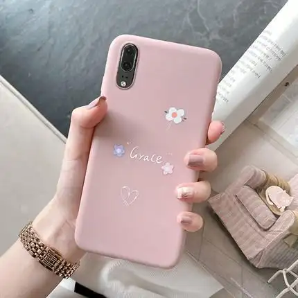 华为p20小清新肌肤手感女款手机壳