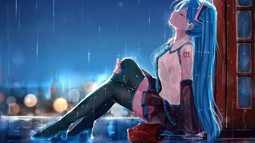 动漫美女,二次元,场景,动漫美女,电脑壁纸,壁纸蓝色天空下的动漫女生