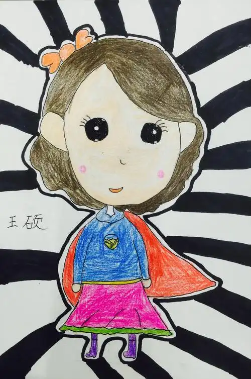 本节课以超人妈妈为主题,半临摹半创作的形式学习卡通绘画