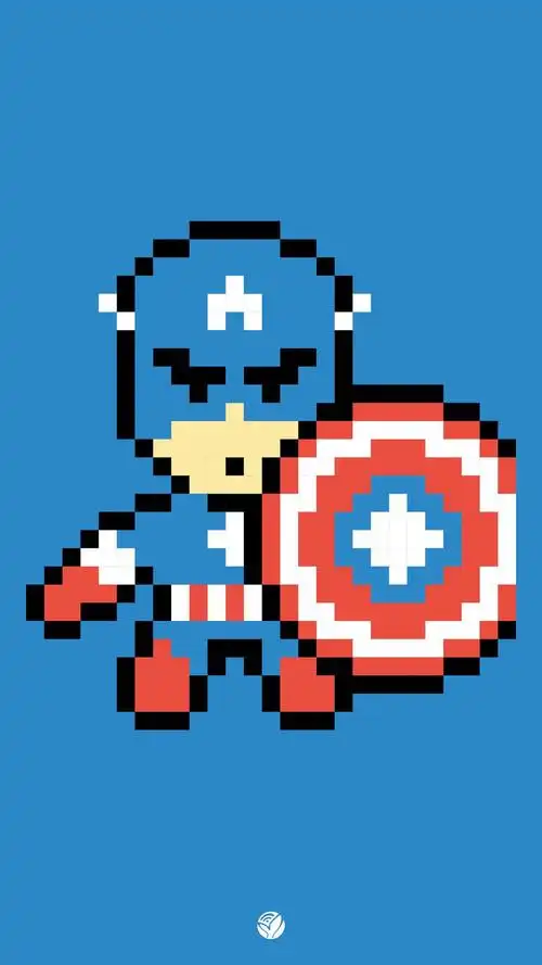 马赛克卡通超级英雄手机壁纸下载 马赛克,卡通,超级英雄,超人,钢铁侠,