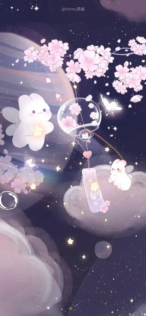 "清新插画"手机高清壁纸·图源:honey果酱·原图上传,记得查看原图再