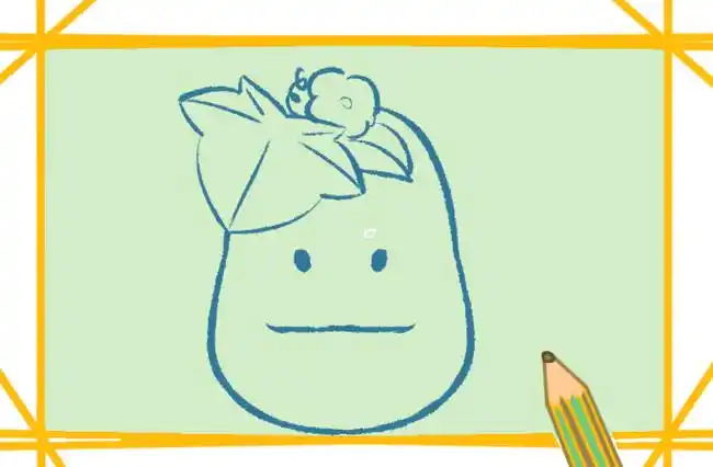 可爱的大冬瓜简笔画图片教程步骤