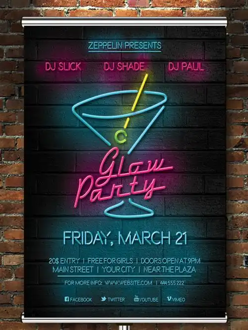 酒吧开业宣传海报