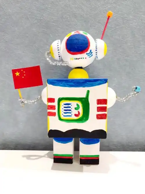 纸板手工火箭 幼儿园亲子火箭手工小制作儿童玩具宇航员纸板盒机器人